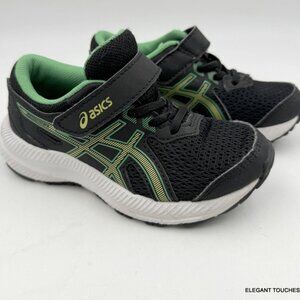 ASICS Contend 8 Pre-School Running Shoes Kids 10 Black Lime 1014a258 Sneakers